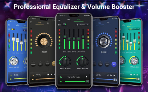 اسکرین شات 1 برنامه Equalizer & Bass Booster,Music
