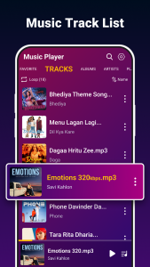 اسکرین شات 4 برنامه Music Player - MP3 Player App