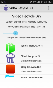 اسکرین شات 1 برنامه Video Recycle Bin