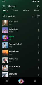 اسکرین شات 1 برنامه Music Player - Mp3 Player