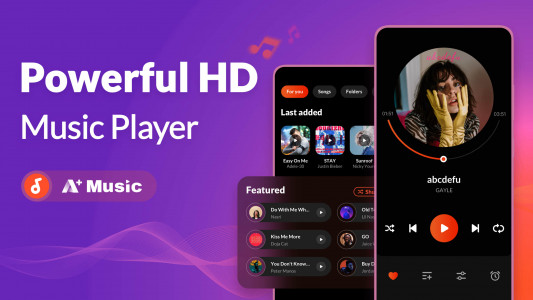 اسکرین شات برنامه Music Player & MP3, A+ Music 1