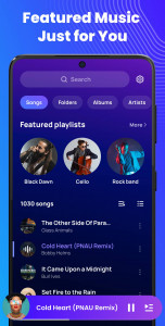 اسکرین شات 2 برنامه Music Player Offline & MP3