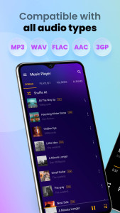 اسکرین شات 2 برنامه Music Player & MP3 Player