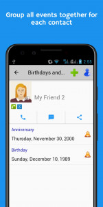 اسکرین شات 3 برنامه Birthdays & Events Reminder