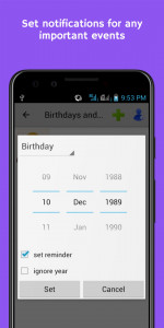 اسکرین شات 4 برنامه Birthdays & Events Reminder
