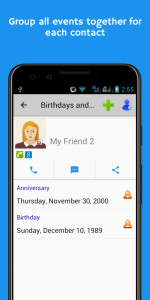 اسکرین شات 3 برنامه Birthdays & Events Reminder