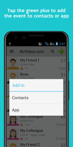 اسکرین شات 2 برنامه Birthdays & Events Reminder