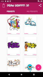 اسکرین شات 1 برنامه How to Draw Graffiti 3D