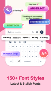 اسکرین شات 6 برنامه Love Keyboard - Neon Themes