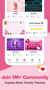 اسکرین شات 4 برنامه Love Keyboard - Neon Themes