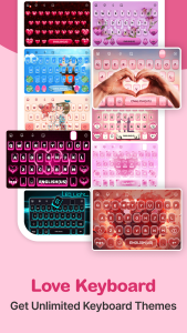 اسکرین شات 1 برنامه Love Keyboard - Neon Themes