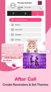 اسکرین شات 4 برنامه Love Keyboard - Neon Themes