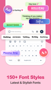 اسکرین شات 5 برنامه Love Keyboard - Neon Themes
