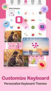 اسکرین شات 2 برنامه Love Keyboard - Neon Themes