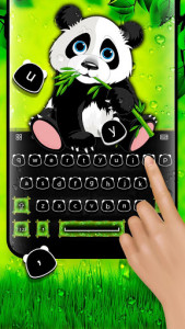 اسکرین شات برنامه Cute Panda - Keyboard Theme 1