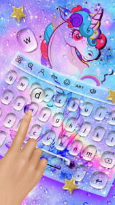 اسکرین شات برنامه Water Star Unicorn - Keyboard Theme 3