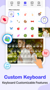 اسکرین شات 2 برنامه Photo Keyboard themes, Font