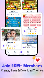 اسکرین شات 3 برنامه Photo Keyboard Themes, Emojis