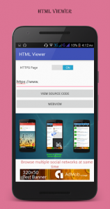 اسکرین شات برنامه HTML Viewer 4