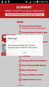 اسکرین شات برنامه Sunway Shuttle Bus Tracker 4