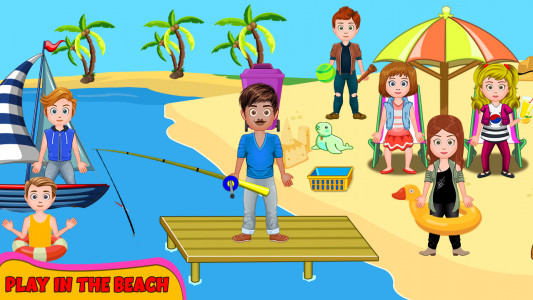اسکرین شات بازی My FamilyTown Fun Beach Picnic 7