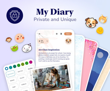 اسکرین شات 1 برنامه My Diary - Daily Journal, Lock