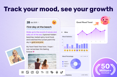 اسکرین شات 1 برنامه My Diary - Daily Diary Journal