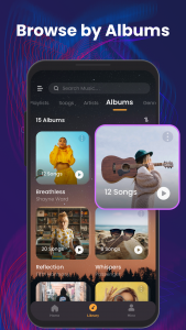 اسکرین شات برنامه Offline Music Player: Play MP3 7