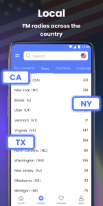 اسکرین شات 4 برنامه My Radio, FM Radio Stations