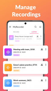 اسکرین شات برنامه Voice Recorder & Voice Memos 4