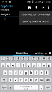 اسکرین شات برنامه CppDroid - C/C++ IDE 6