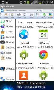 اسکرین شات برنامه My Computer Mobile Explorer 6