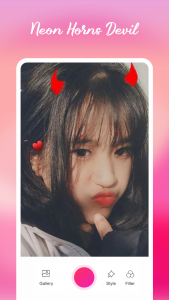 اسکرین شات برنامه Neon Horns Devil Photo Editor 2