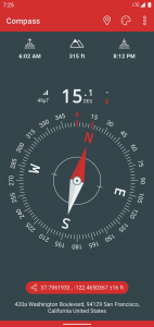 اسکرین شات برنامه Compass & Altimeter 2