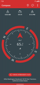 اسکرین شات برنامه Compass & Altimeter 1