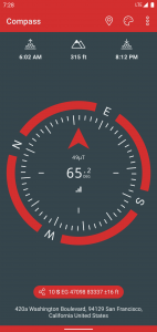اسکرین شات 1 برنامه Compass & Altimeter