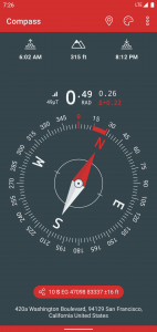 اسکرین شات برنامه Compass & Altimeter 4