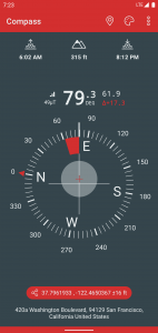 اسکرین شات برنامه Compass & Altimeter 3