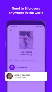 اسکرین شات 1 برنامه Blip (File Transfer)