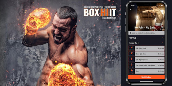 اسکرین شات برنامه Boxhiit - Boxing / Kickboxing workouts and more 1