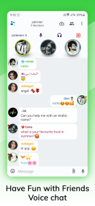 اسکرین شات 1 برنامه Talkinchat - Voice Rooms &Chat