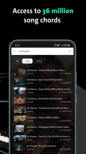 اسکرین شات برنامه Chordify: Song Chords & Tuner 2