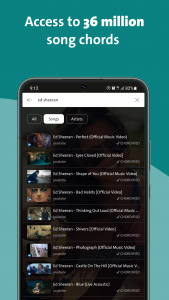 اسکرین شات برنامه Chordify: Song Chords & Tuner 2