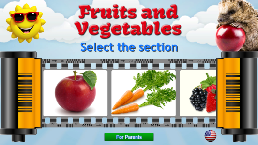 اسکرین شات 1 بازی Fruits and Vegetables for Kids