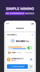 اسکرین شات 1 برنامه CT Pool: Crypto Mining App