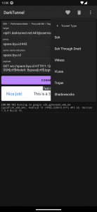 اسکرین شات برنامه DarkTunnel - SSH DNSTT V2Ray 1