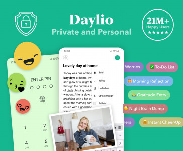 اسکرین شات برنامه Daylio Journal - Mood Tracker 1