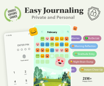 اسکرین شات 1 برنامه Daylio Journal - Mood Tracker