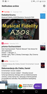 اسکرین شات 1 برنامه Notifications archive