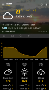 اسکرین شات 1 برنامه Simple weather & clock widget